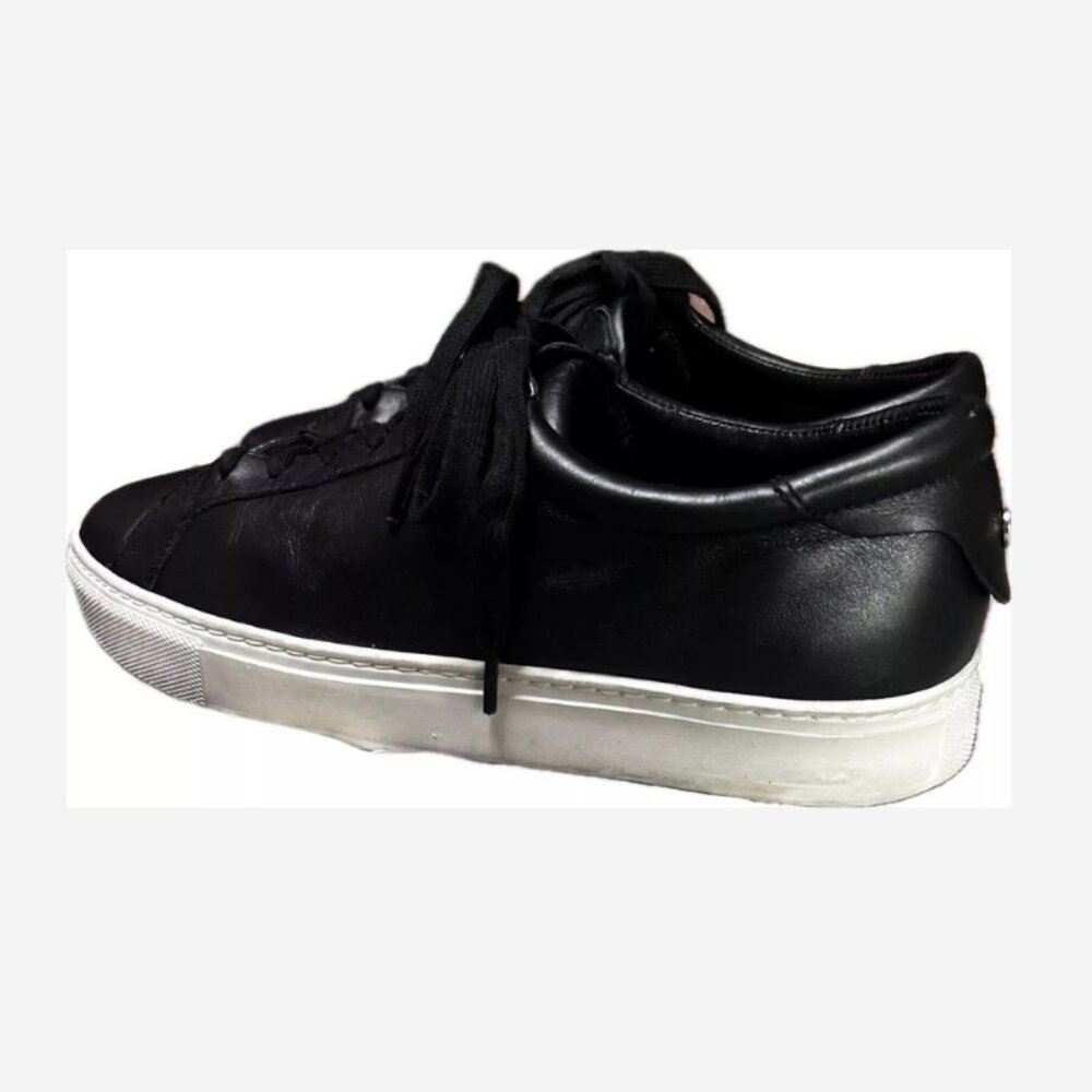 J SLIDES Sneakers Womens 8 M Black Leather Scales Lacee Cut Platform Athletic - Picture 4 of 6